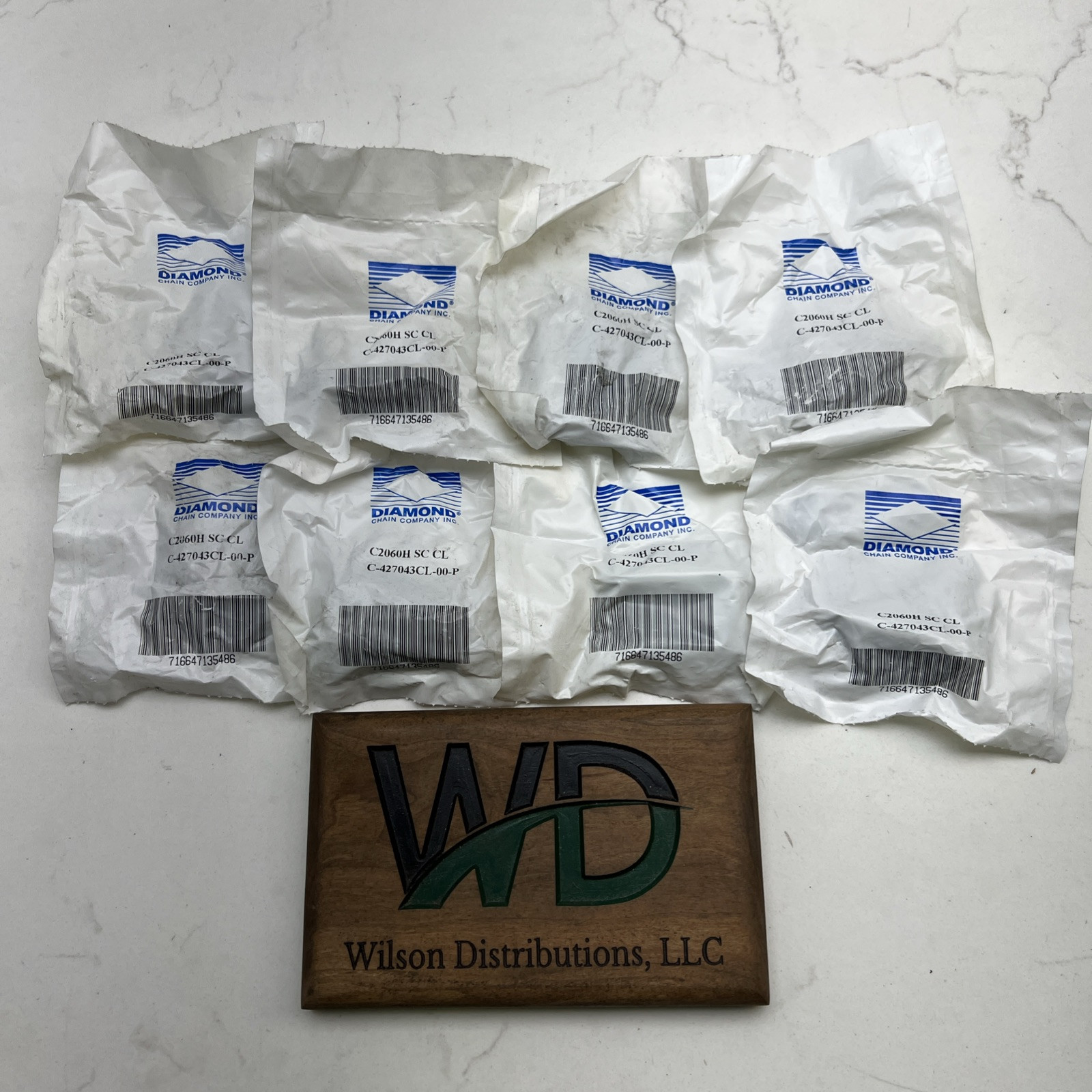 LOT OF 8 NEW SEALED DIAMOND CHAIN C2060H SC CL CONNECTING LINK C-427043CL-00-P