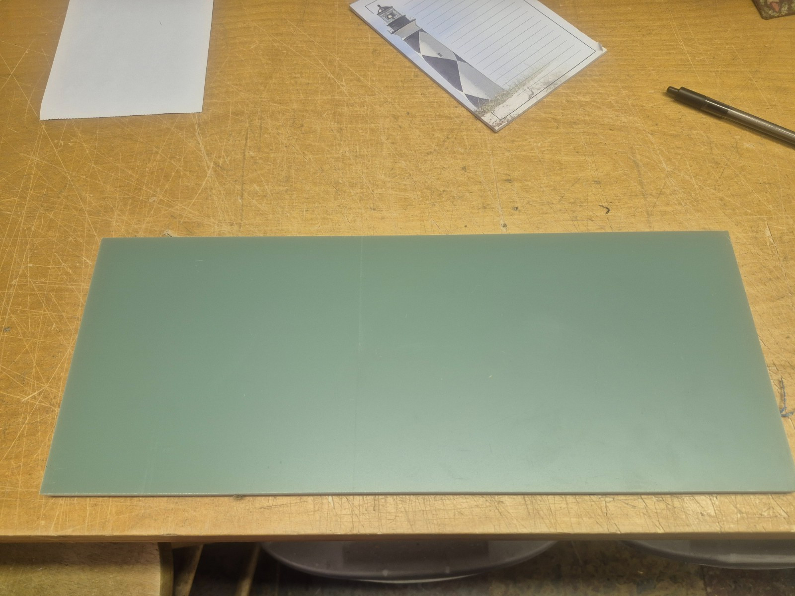 G10 FR-4 Phenolic Sheet -Unclad (3/8) .375 x 6 3/8 x 16 inches Black/Green