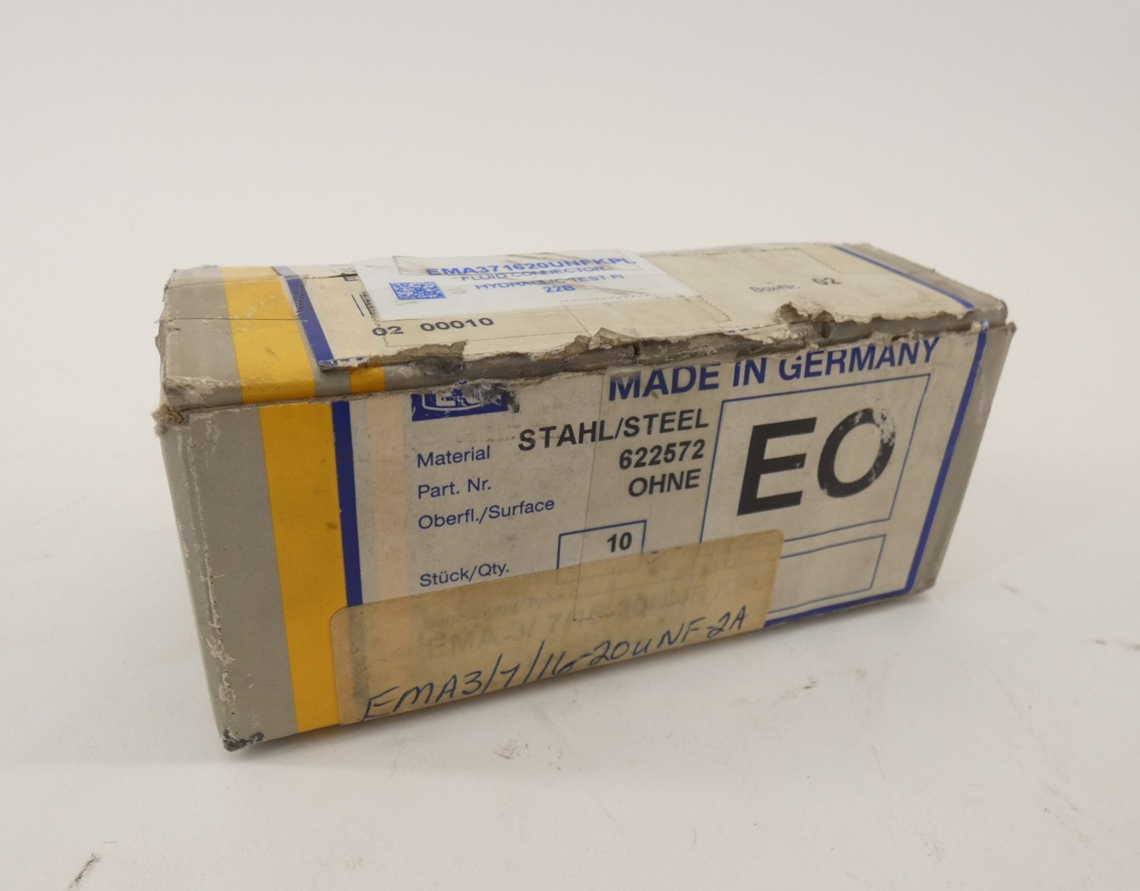 *Box of 7* Parker EMA3 7/16-20UNFKPL Ermeto Hydraulic Test Fitting Connector …