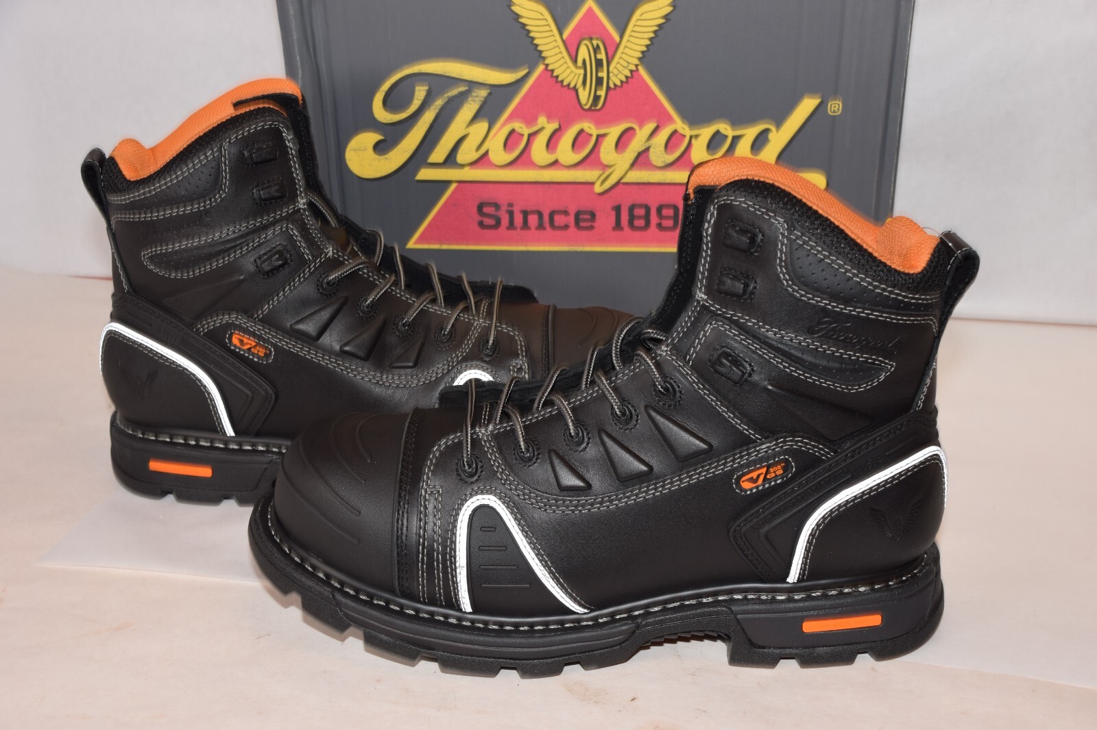THOROGOOD 804-6444 Men 14 M 6″ Lace-To-Toe Composite Safety Toe Gen-Flex2, Black