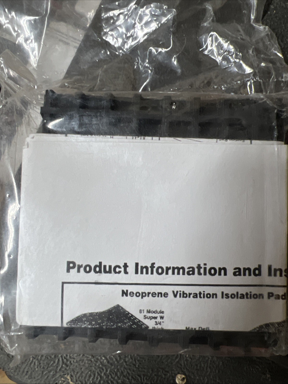 Mason Vibration Isolation Pads 2LVP1, 4″ x 4″ x 1-1/4″, 800 lbs, Super W Pad