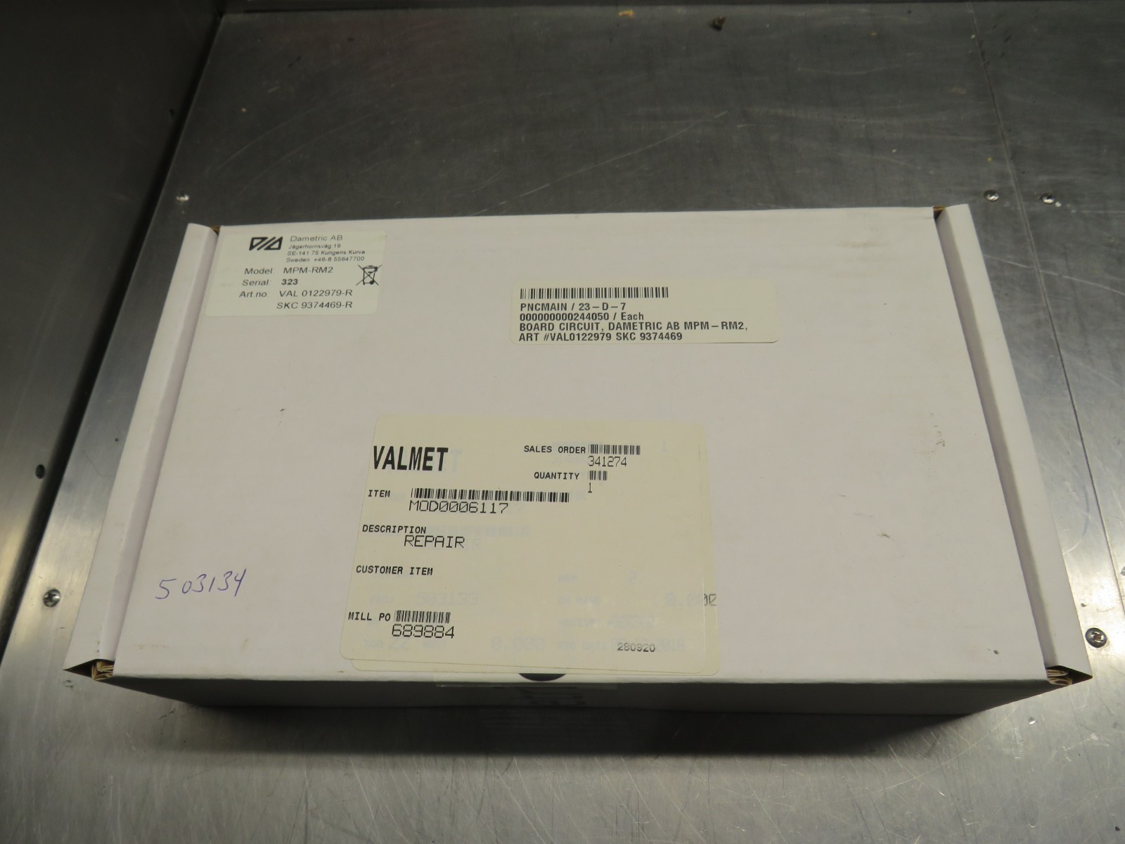 Dametric AB MPM-RM2 Board Valmet VAL0122979-R