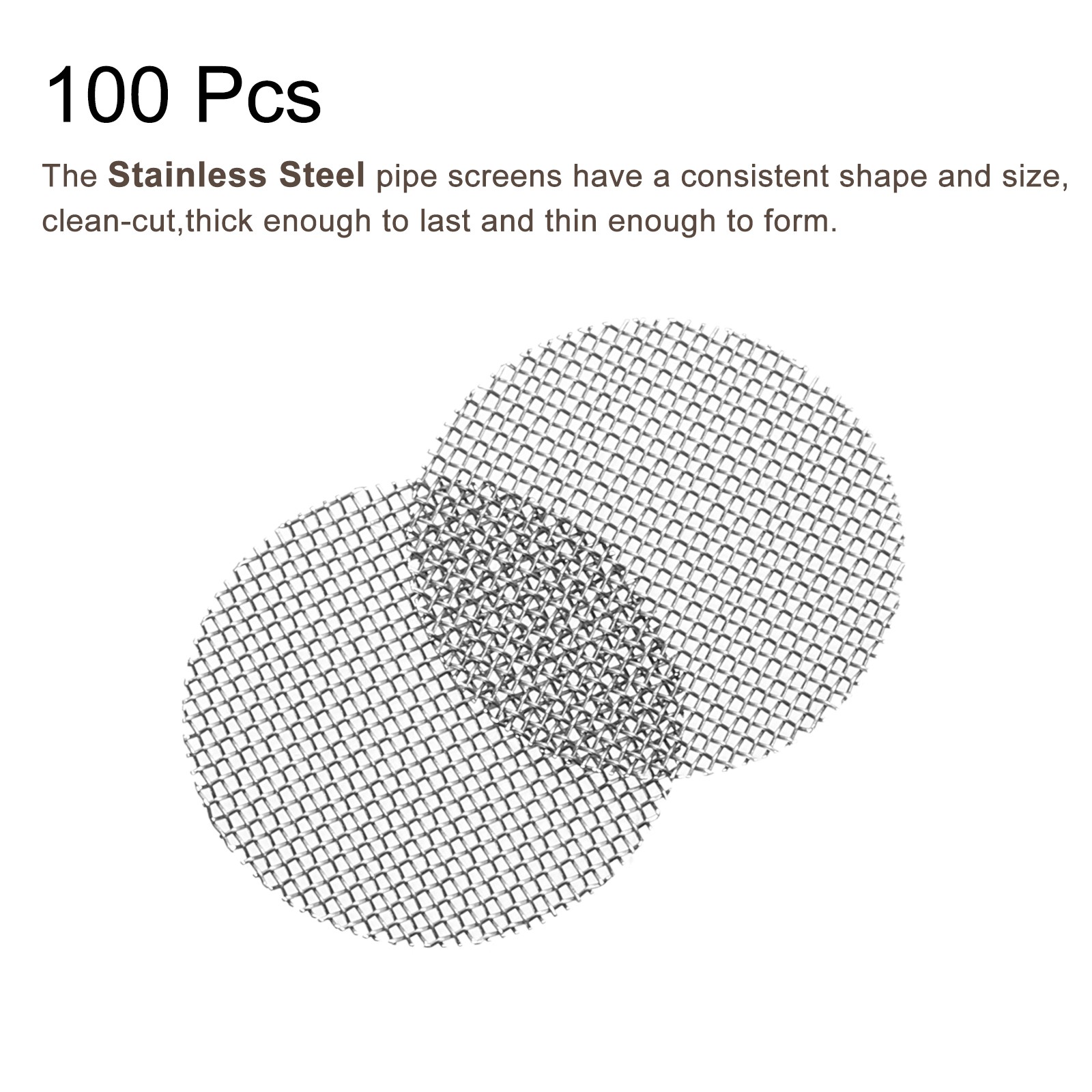 Pack of 100 Pipe Screen Stainless Steel Screens 9/16″ 15mm Diameter