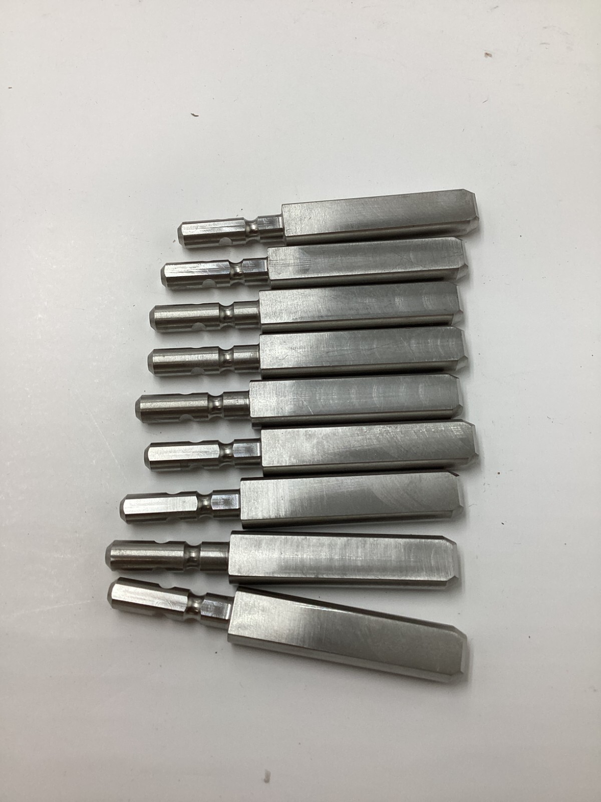 (QTY 9) Wood Lathe Square Rectangular Cutting Tool Bit Bar Fly Cutter Mill