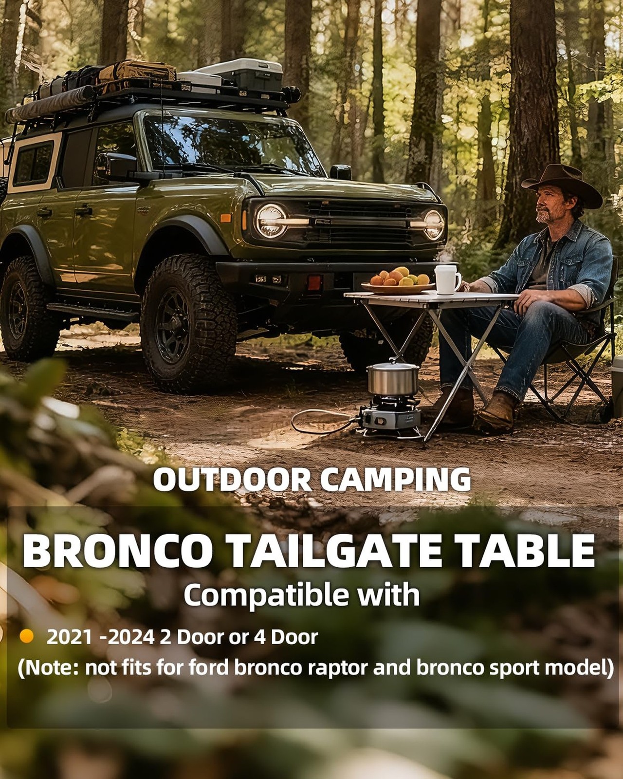 Tailgate Table for Ford Bronco Accessories 2021-2025 2/4 Door, Rear Trunk Fol…