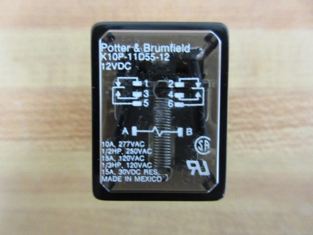 Potter & Brumfield K10P-11D55-12V DC Relay K10P-11D55-12V