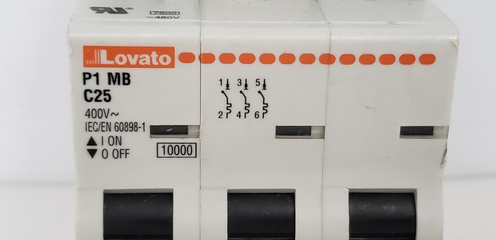 LOVATO P1MB3PC25 CIRCUIT BREAKER, 3 POLE, 25A, 400V, NNB