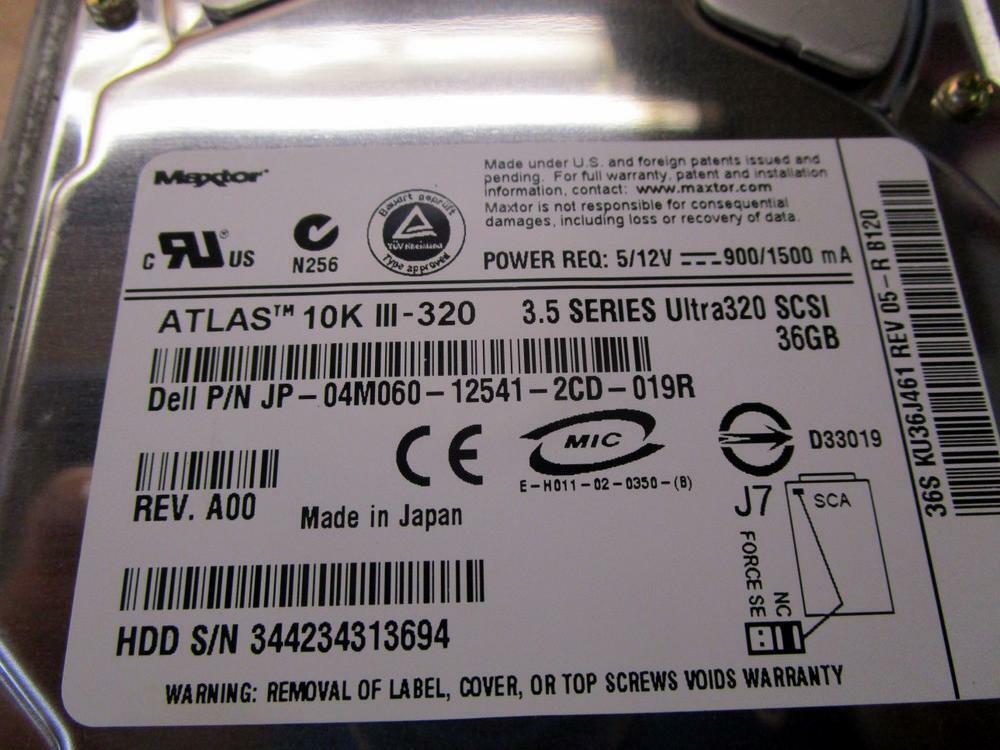 Maxtor JP-04M060-12541-2CD-019R Hard Drive JP04M060125412CD019R