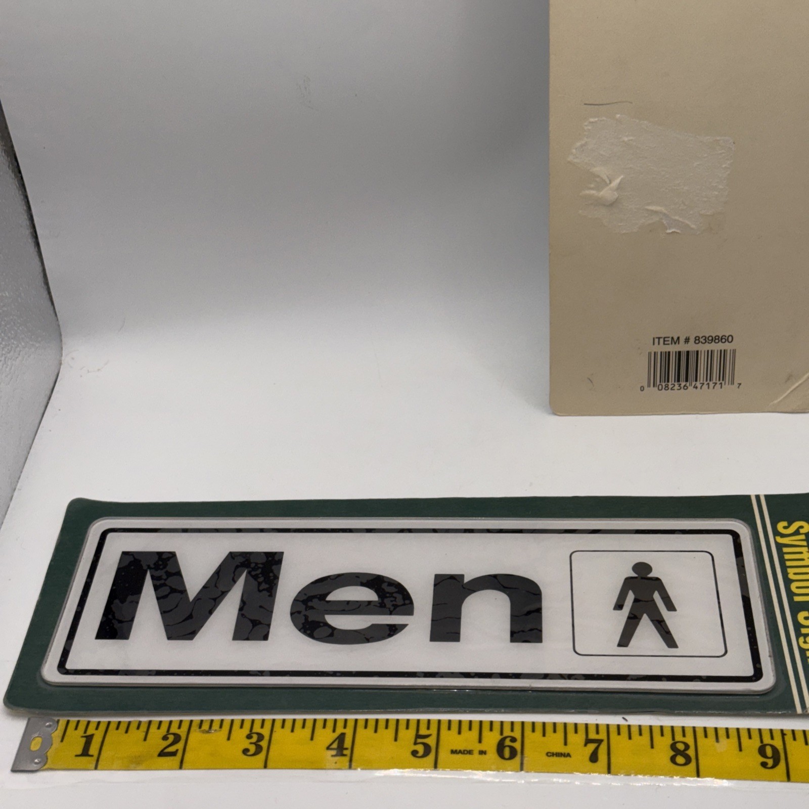 Hillman Symbol Set of 2 Signs MEN & WOMEN 3″ x 9″ NEW SEALED