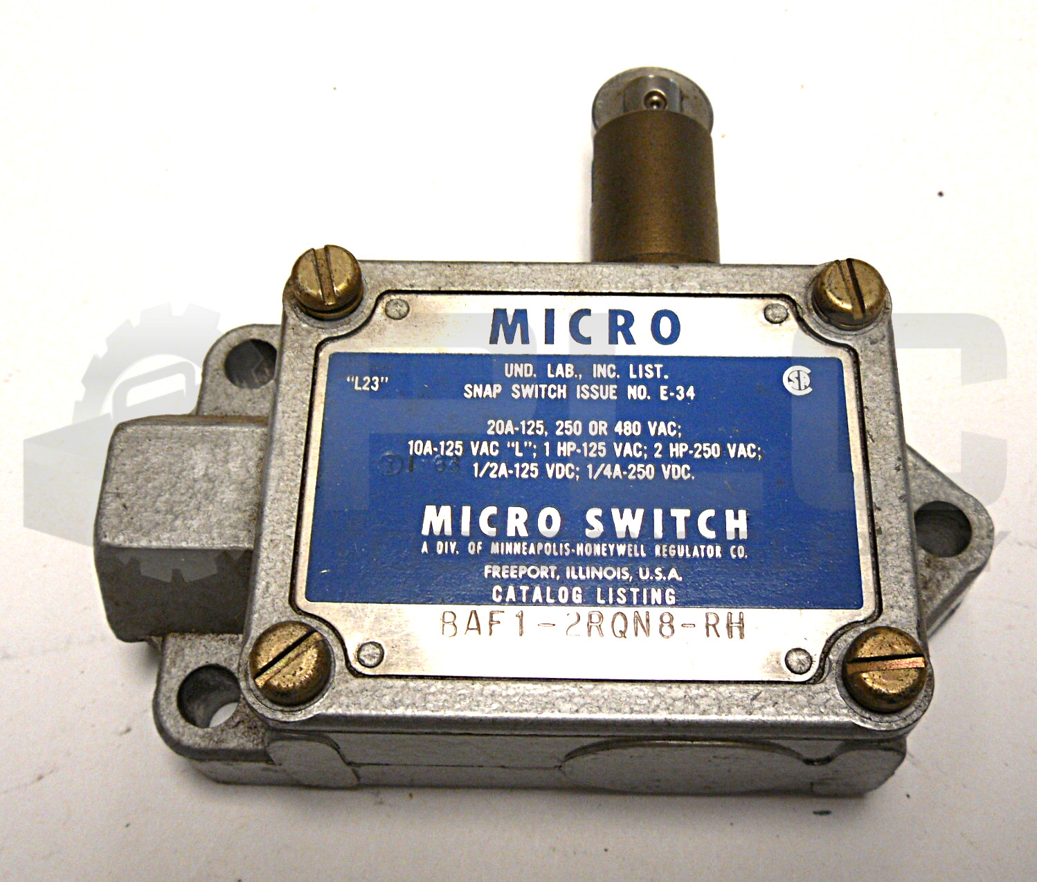 MICRO SWITCH BAF1-2RQN8-RH LIMIT SWITCH