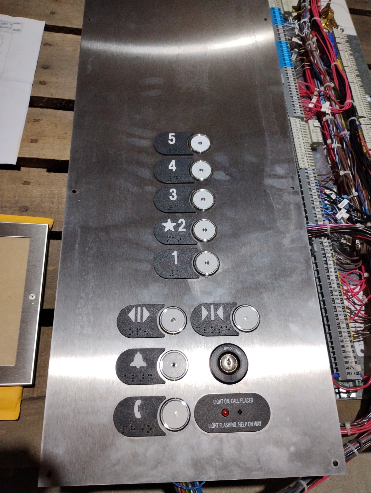 Otis 2500DX Stainless Elevator Car Operating Panel Kit