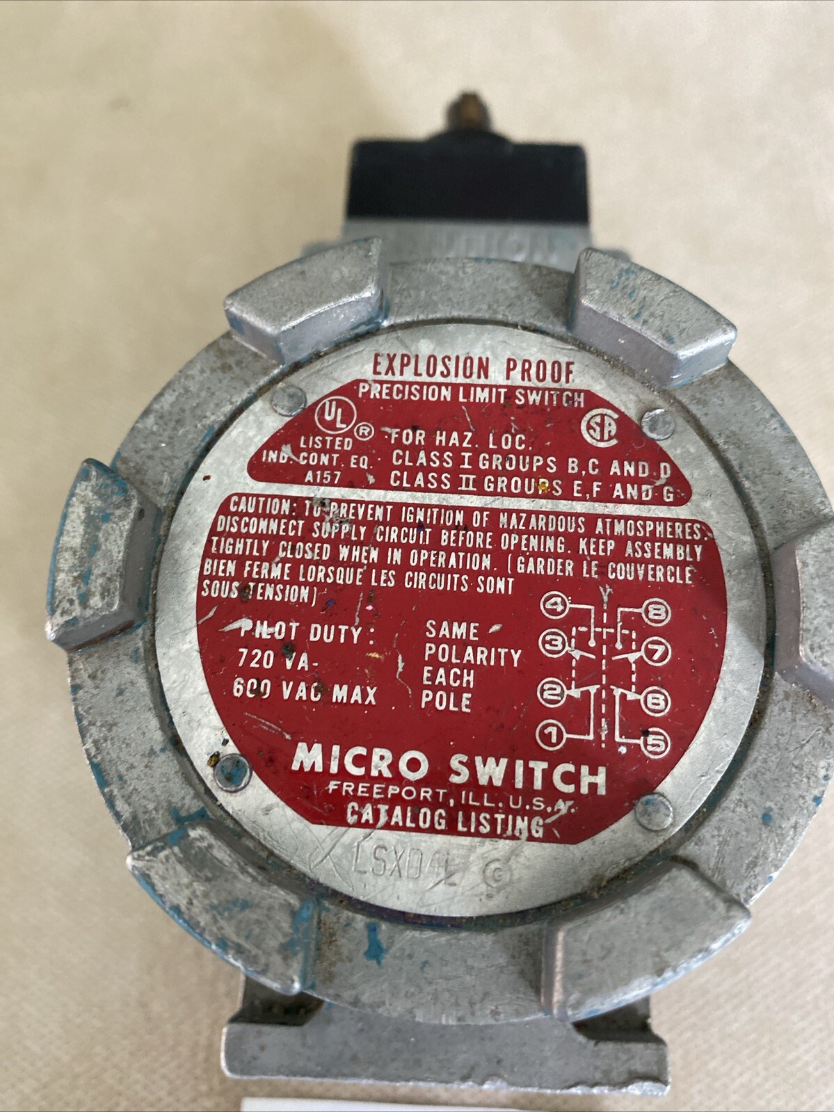 MICRO SWITCH LSXD4L 600VAC UNMP