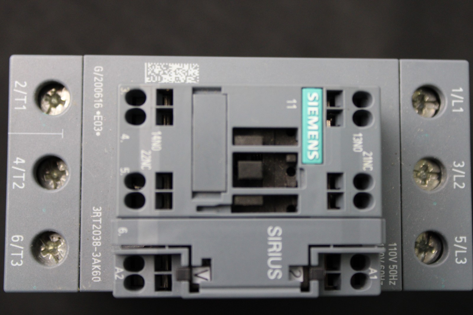 SIEMENS CONTACTOR 3RT2038-3AK60 110v/120v 3RT293-61BC00 SURGE SUPRES INSTALLED