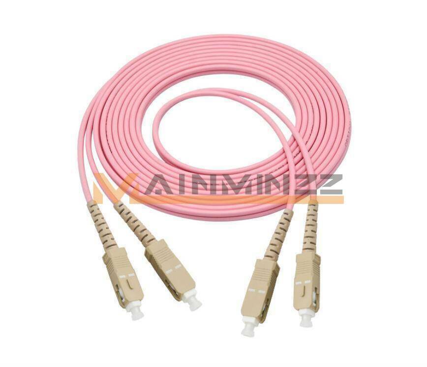3M SC to SC UPC Duplex Fiber Cable OM4 Multimode 3.0mm Fiber Optic Patch Cord