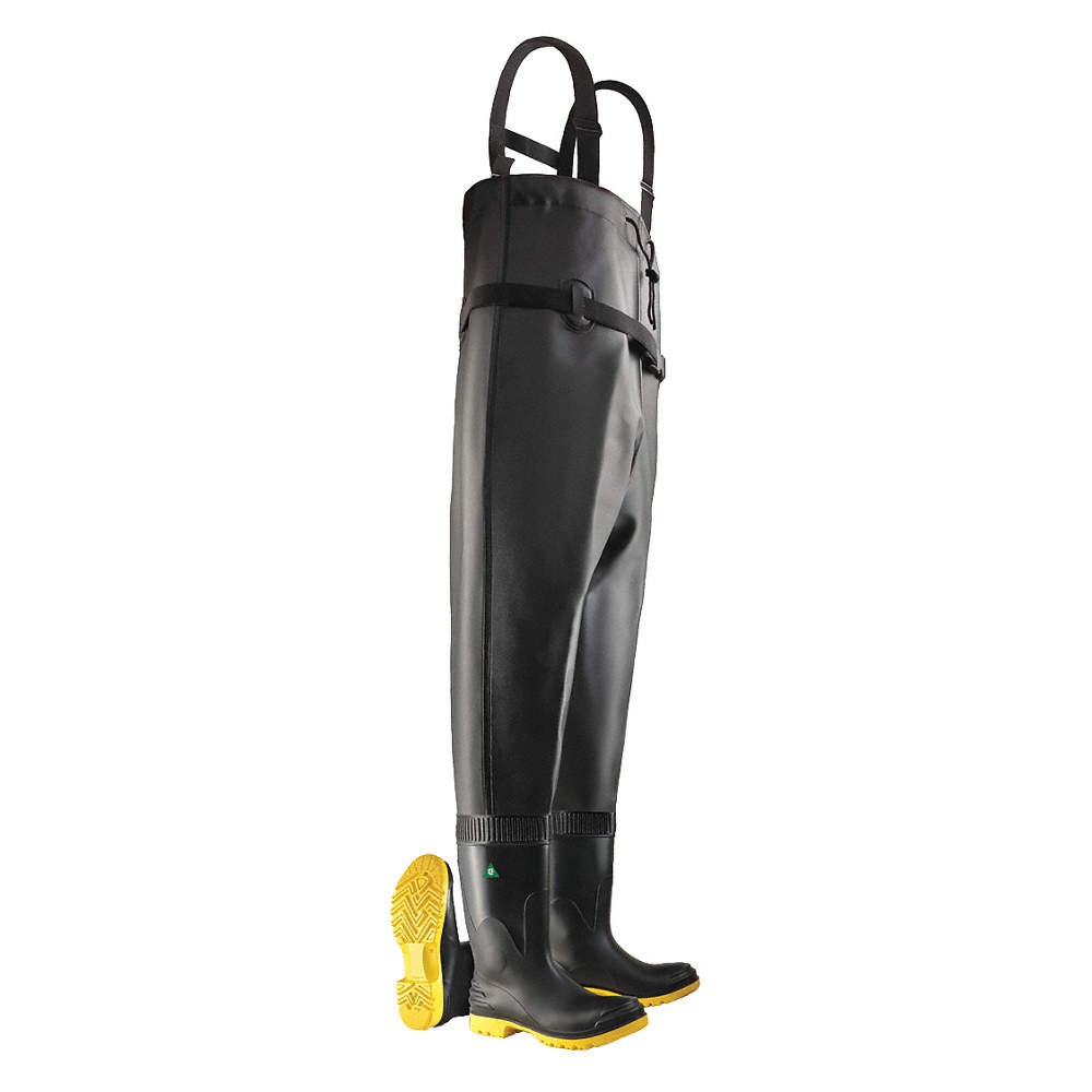 DUNLOP 868671233 Chest Wader,Men’s,12,Steel,Black,PR 9X164