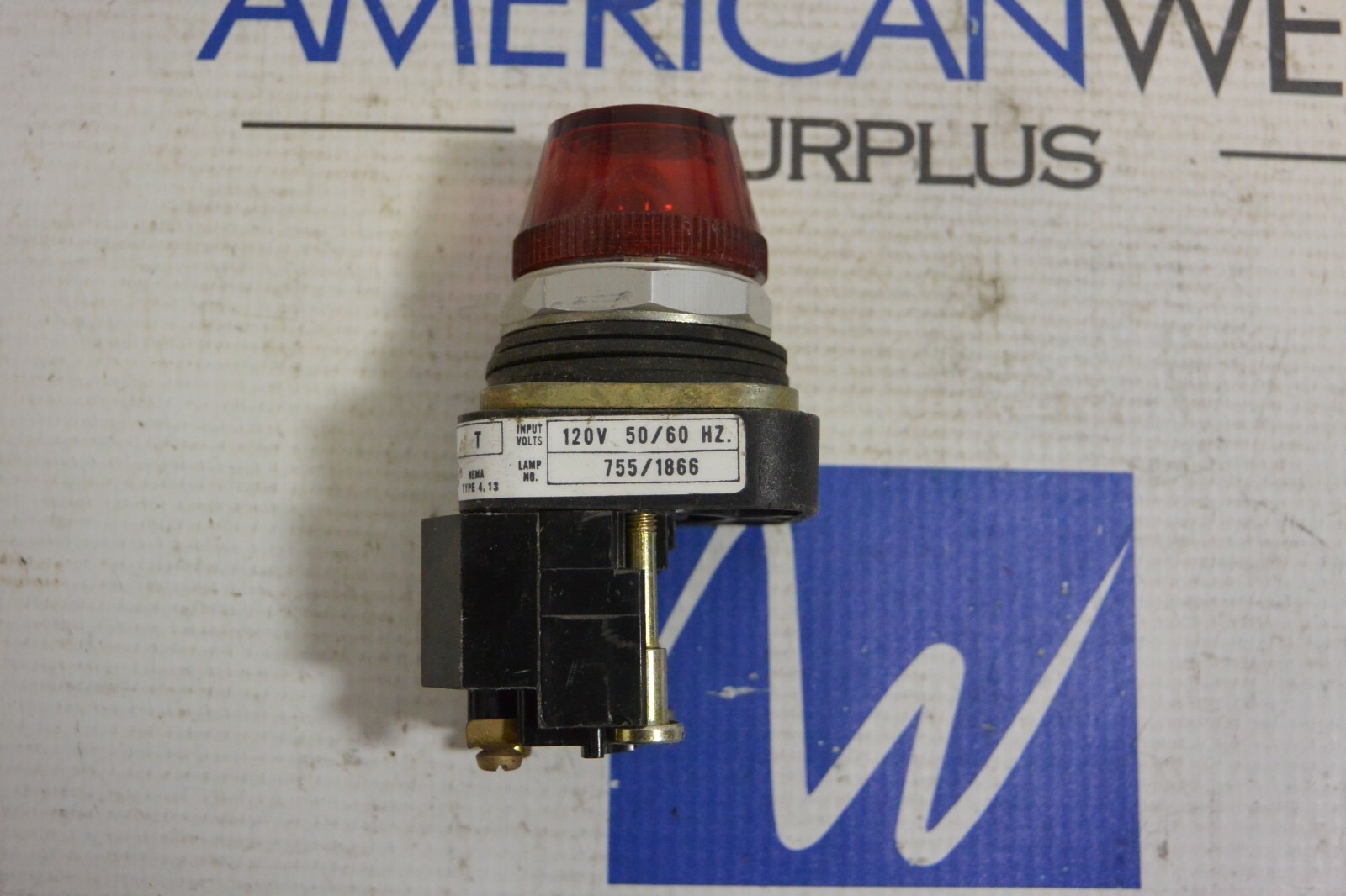 Allen-Bradley 800T-P16 Red Pilot Light Ser. T 120V *USED *LOT OF 5