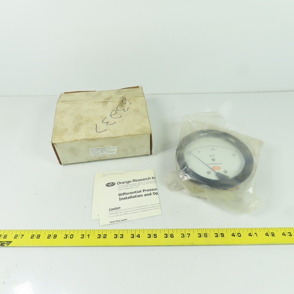Orange Research 1201PG#42925 Differential Pressure Gauge 0-30PSI Range 1/4″ NPT