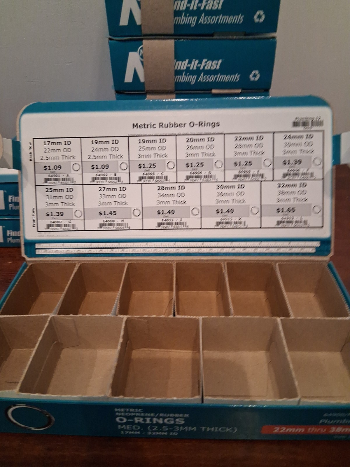 Midwest Fasteners Find It Fast **Empty** O-RING Assortment Boxes