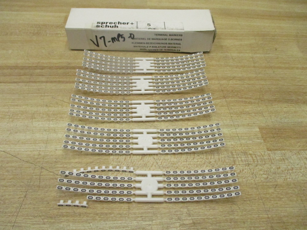 Sprecher+Schuh V7-MP5-0 Terminal Marker Cards V7MP50 (Pack of 5)