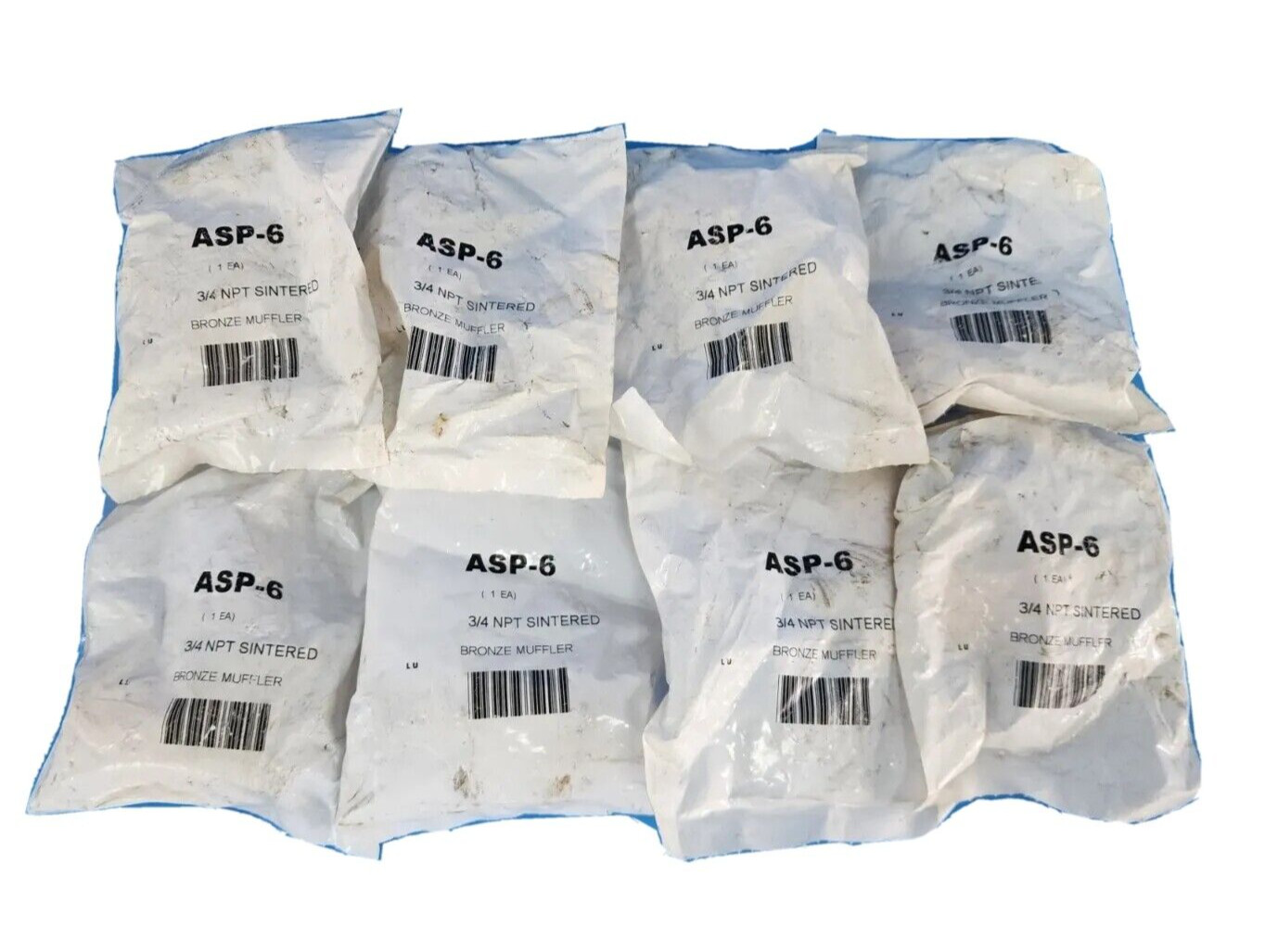 LOT OF 8 NEW ARROWN PNEUMATICS ASP-6 3/4” NPT SINTERED BRONZE MUFFLERS ASP6