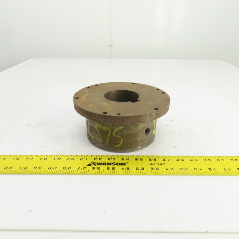 Flanged Coupling Hub Sleeve 2.875″ Shaft 7-7/8″ Flange OD 3/4″ Key