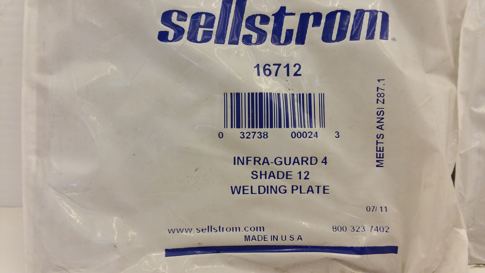 SELLSTROM 16712 WEILDING PLATE INFRA-GUARD SHADE 12 4-1/2X5-1/4IN LOT OF 2 NIB