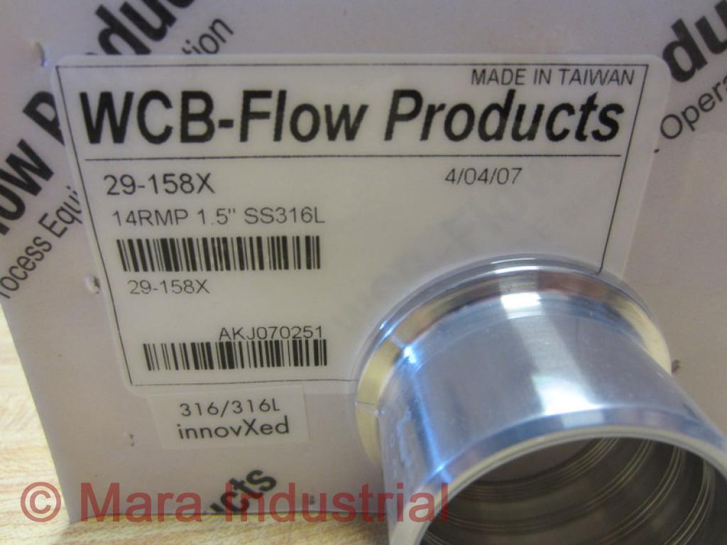 WCB 29-158X Flow Products 14RMP 1.5 Inch SS316L AKJ070251 29158X (Pack of 3)
