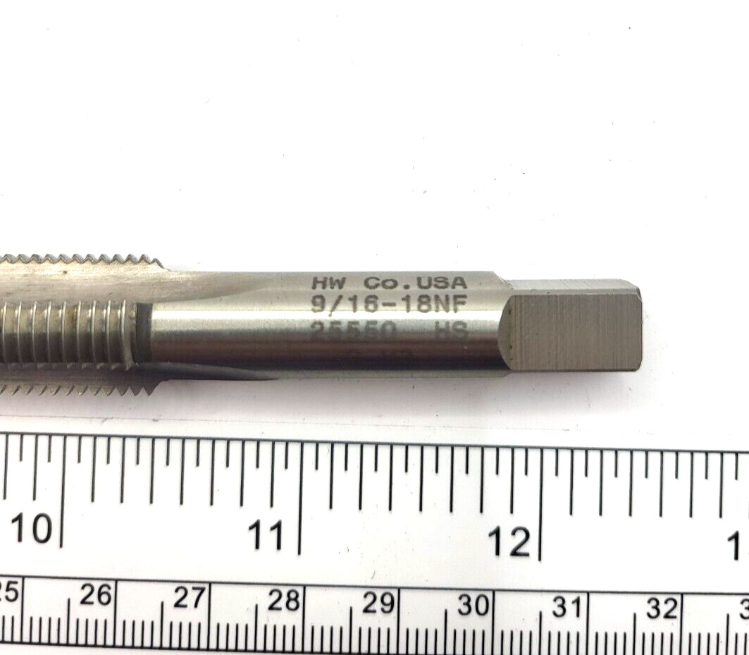 HANSON WHITNEY 9/16-18NF, 25550 HS G H3, BOTTOMING TAP, 0168F
