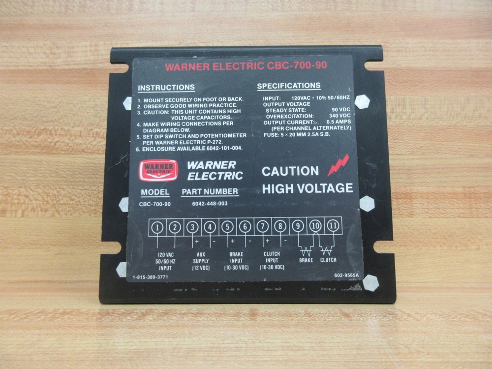 Warner Electric CBC-700-90 Clutch Brake Control CBC70090