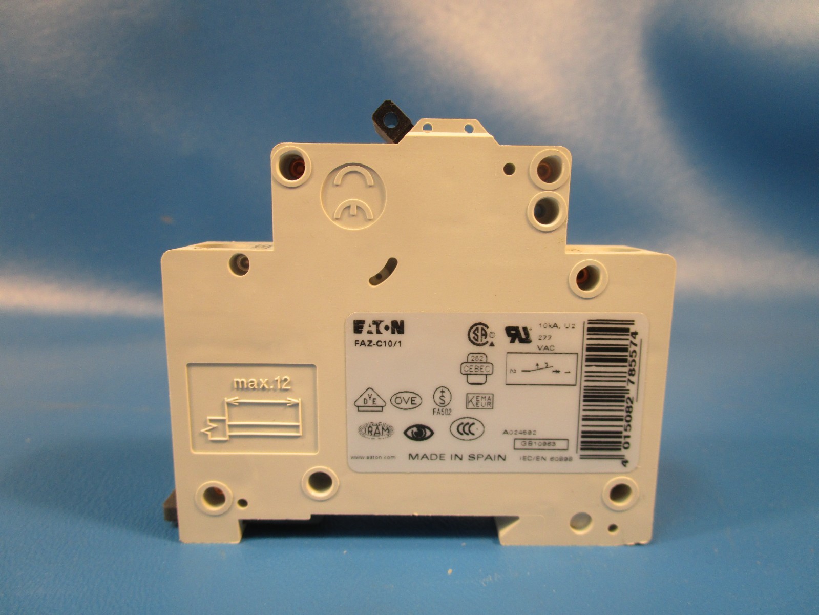 EATON FAZ-C10/1, Industrial Miniature Circuit Breaker, 10 A, 1 Pole, 277 V