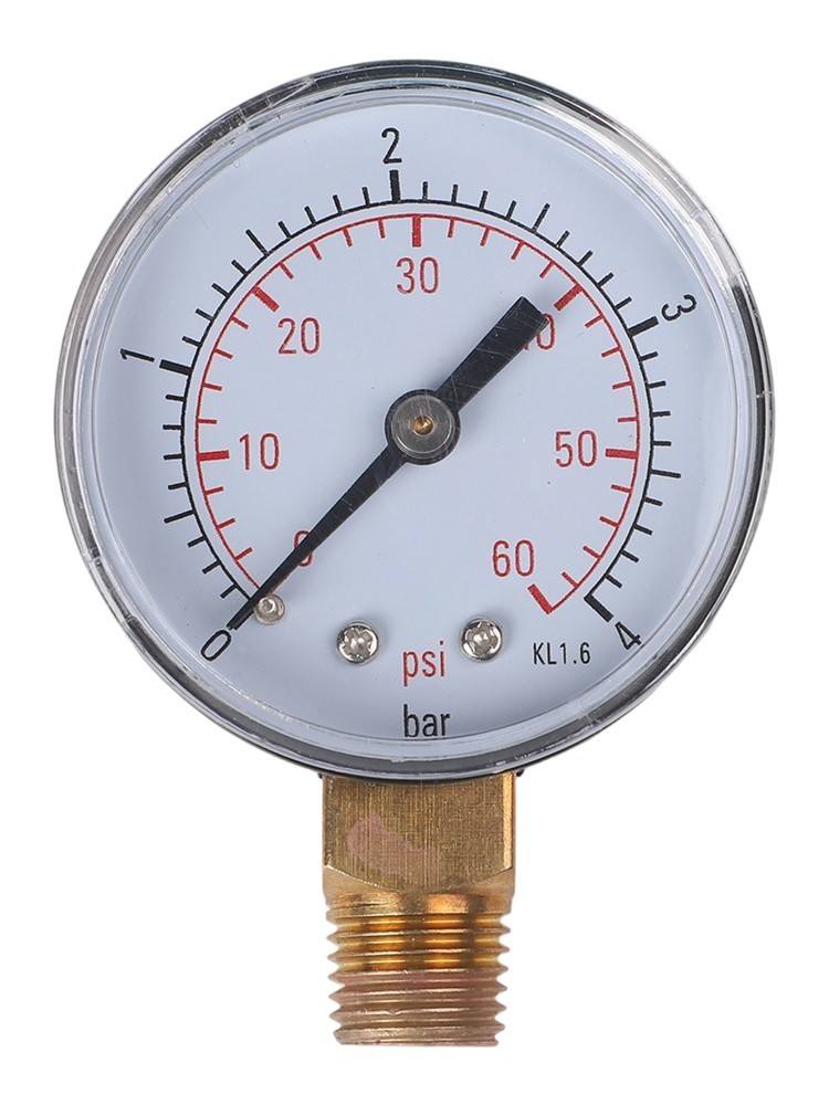 Stainless Steel 14in Pressure Gauge for Industrial HVAC Plumbing 0 4 Bar