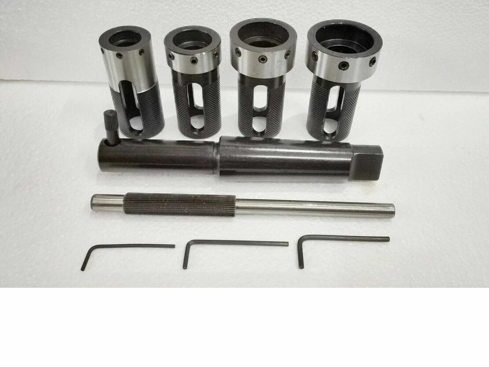 Lathe Tailstock Die Holder Set Of 4 Floating Type MT4 SHANK Holds Metric Die @