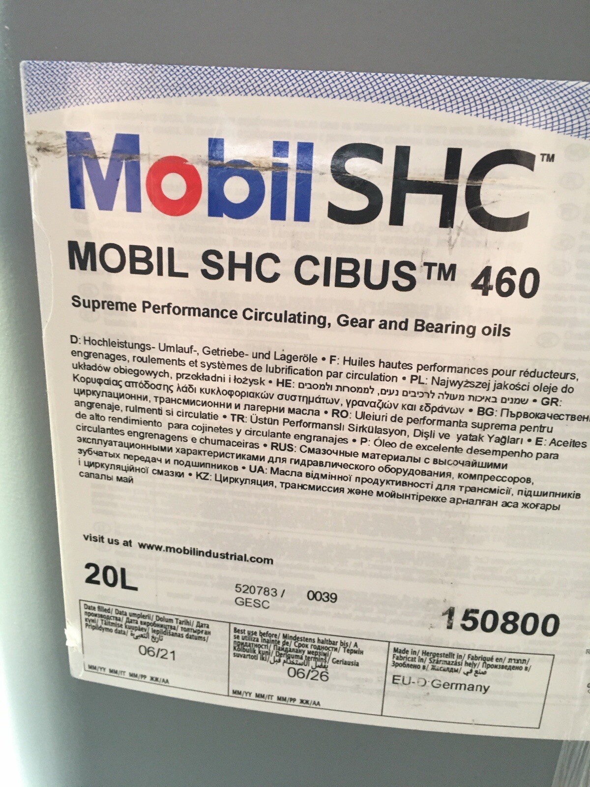 Mobil 104097 Gear Oil: Synthetic, SAE Grade 140 H1 Food Grade. 5 GAL 👀 GR8 BUY