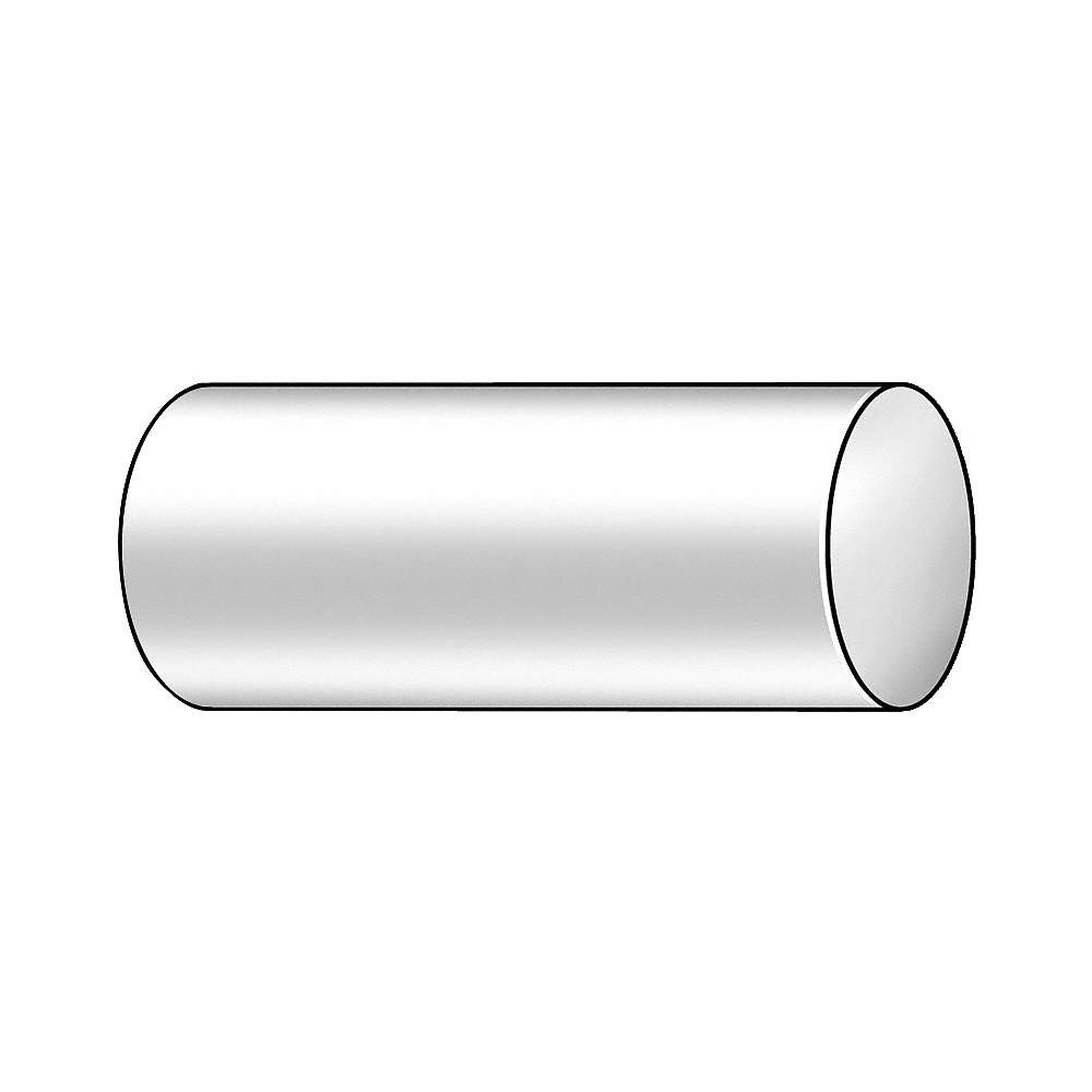 GRAINGER APPROVED 6ALN2 Round Rod,Aluminum,8 ft Overall L 6ALN2