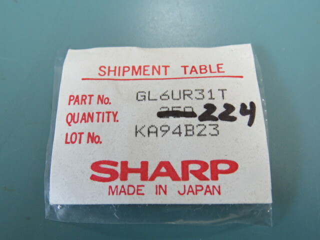 SHARP GL6UR31T Qty of 125 per Lot LED. Super bright red, T1-3/4
