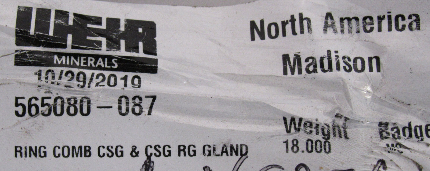 NEW WEIR 565087-087 RETAINER PLATE 565087087 9718B