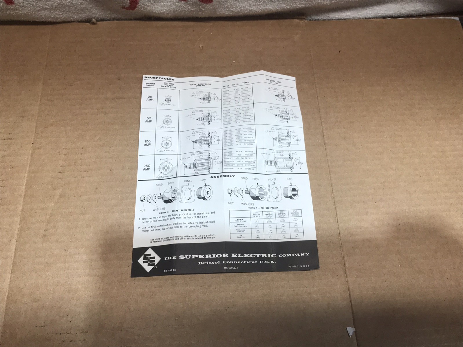 SUPERCON PS25GBL TEST PLUG SOCKET-PLUG 25 AMP NIB