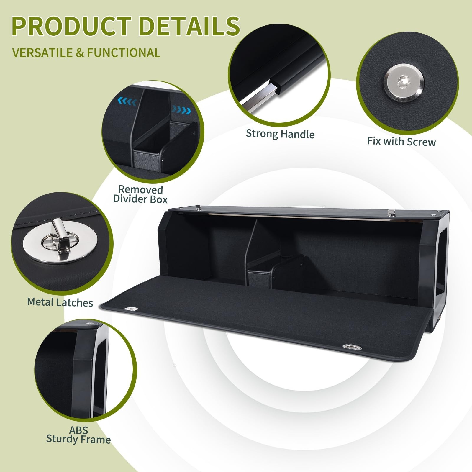 Car Trunk Organizer for 2022-2023 Tesla Model Y (5-Seater), Leather Trunk Org…