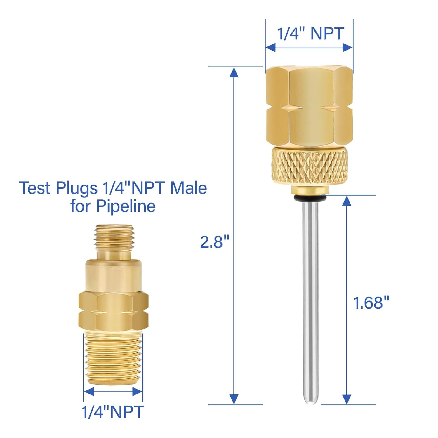 Pressure and Temperature Test Kit，0-100 Psi/Ft H2O/Kpa/Meters H2O, 0°F to 220°F&