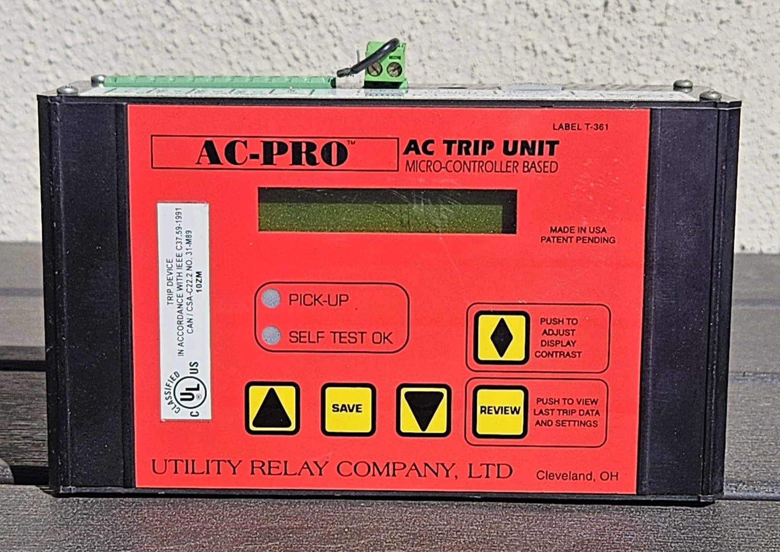 Utility Relay Company AC-PRO Ac Trip Unit T-361