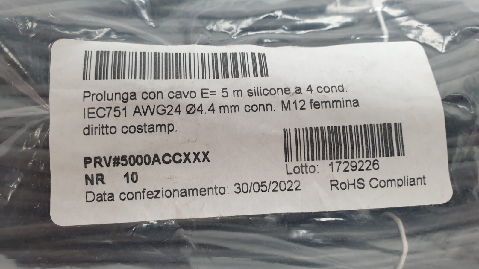 Lot of 13 Cables with Connectors, Part Number PRV#5000AC0CXXX