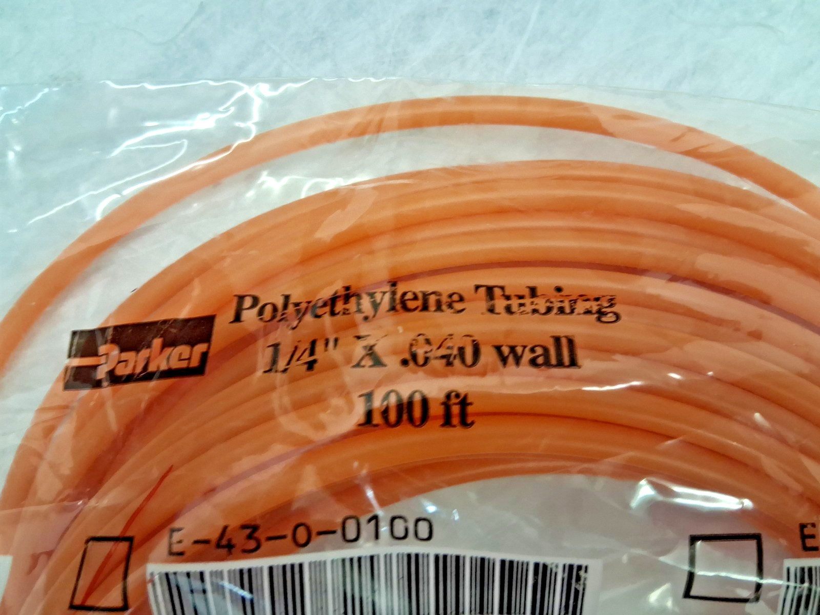 Parker Polyethylene Tube 5PK 11/64″ ID x 1/4″ OD 1ft Long E-43-O-0100