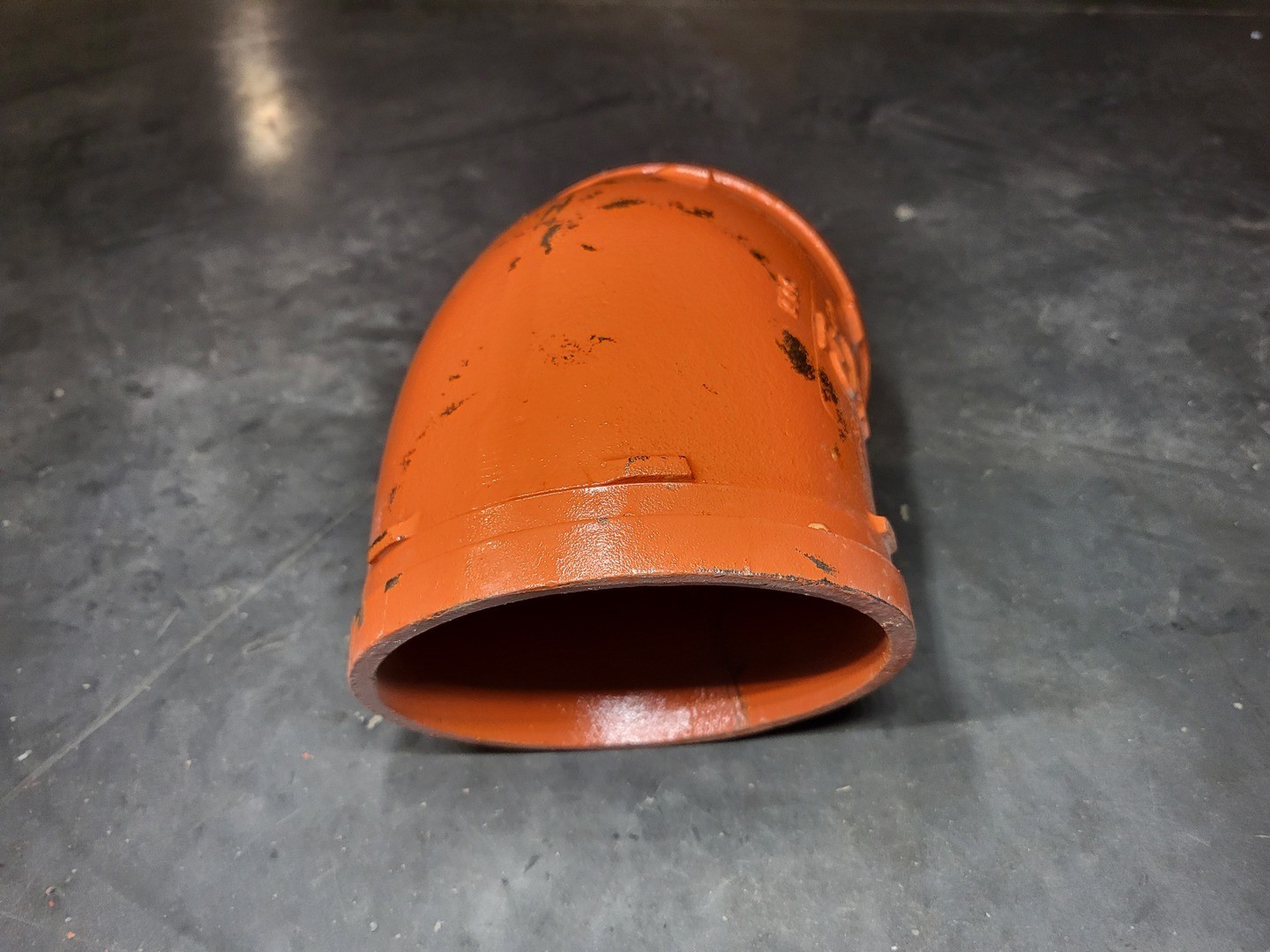 SURPLUS NEW SHURJOINT 7111 6″ Grooved 45° Elbow Fitting, Ptd. Orange – Parts