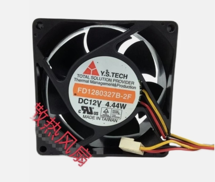 Y.S.TECH FD1280327B-2F 80mm 8032 12V 4.44W 3-wire cooling fan