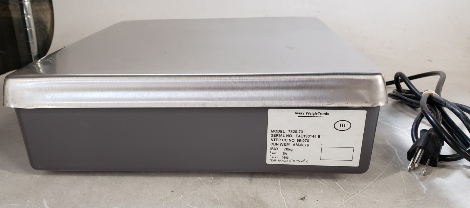 Avery Weigh-Tronix 7820-70 Weight Classifier 150lbs w/ AC Adapter *FOR PARTS*