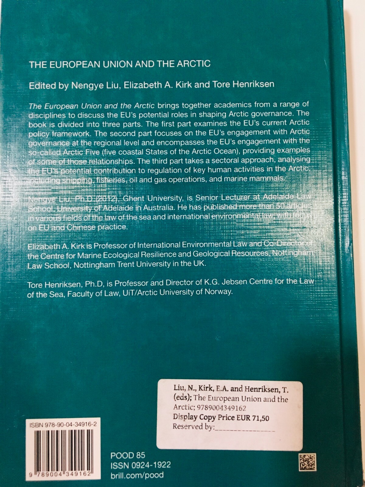 The European Union and the Arctic book