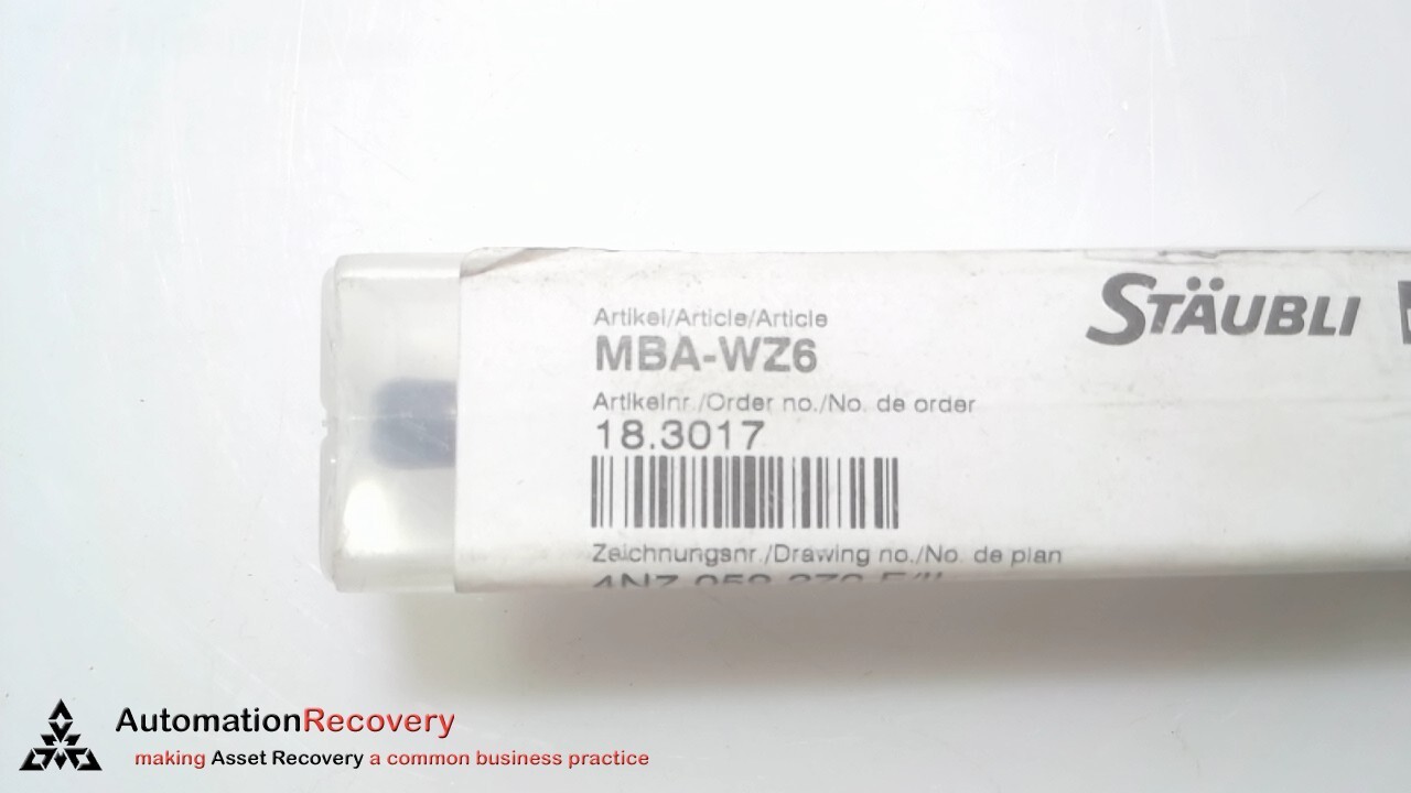 STAUBLI MBA-WZ6 EXTRACTION TOOL 18.3017 MBA-WZ6 , NEW #316860