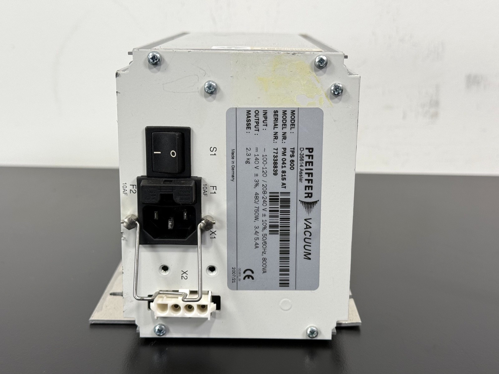 Pfeiffer Vacuum TPS 600 Turbo Pump Power Supply Controller PM041815AT
