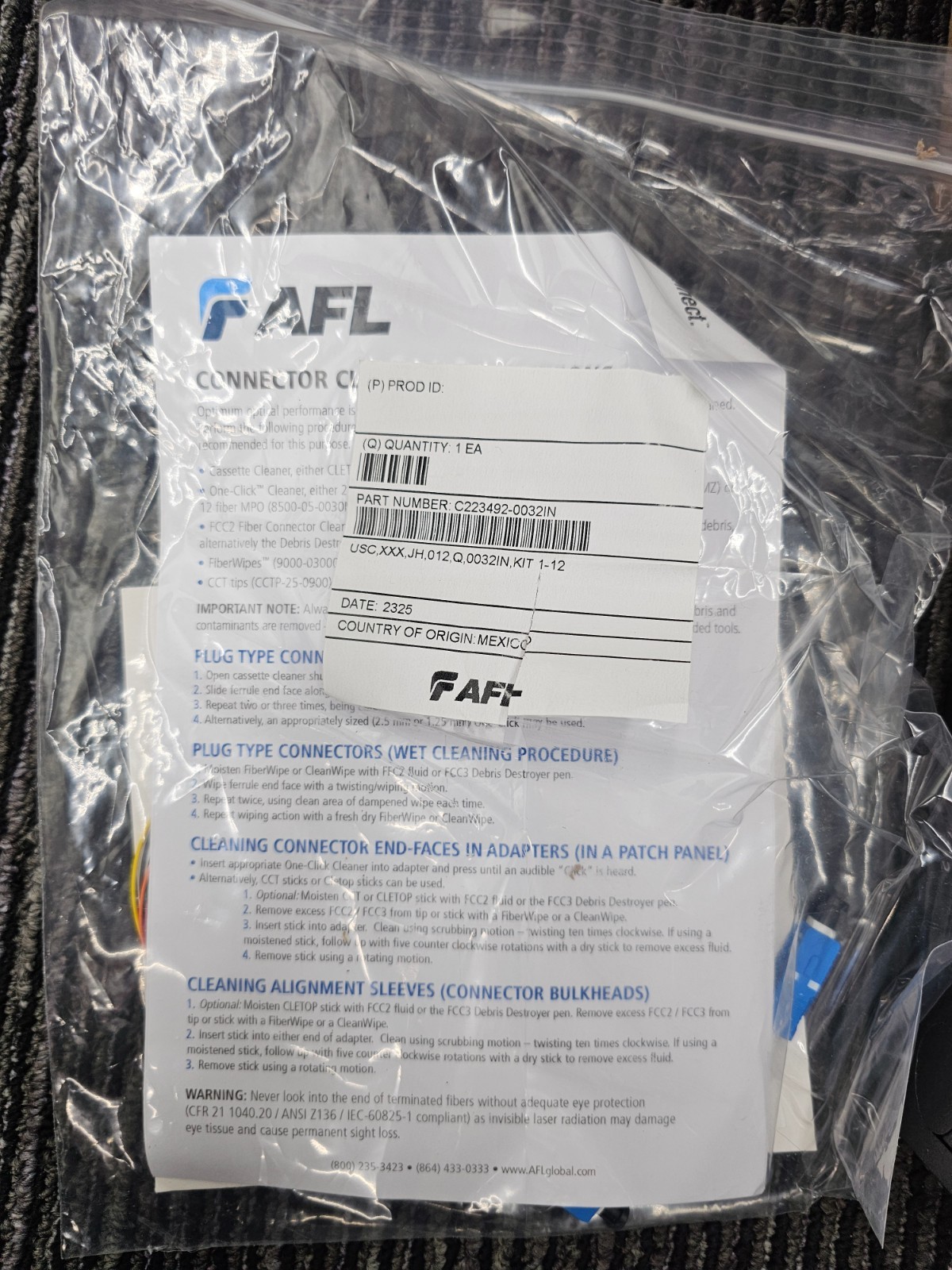 AFL FDE-12SC1-S Mini DIN Rail Mount – 12F SM SC 55mm