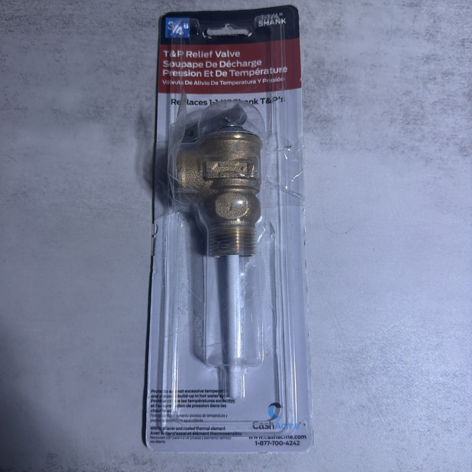 Cash Acme 3/4 in. Bronze NCLX Temperature and Pressure Relief Valve with 1-1/4in